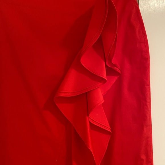 J.crew red ruffle pencil skirt - Picture 3 of 5